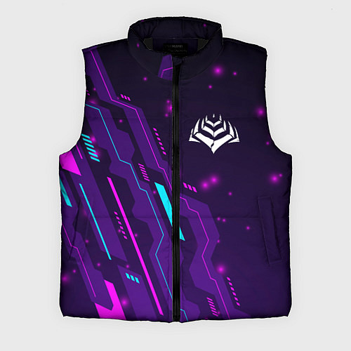 Мужской жилет Warframe neon gaming / 3D-Черный – фото 1