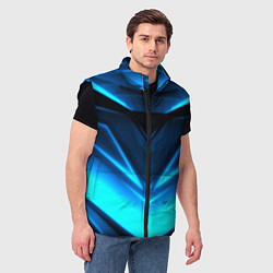 Мужской жилет Geometry stripes неон, цвет: 3D-черный — фото 2