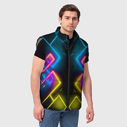 Мужской жилет Жёлтый неон, цвет: 3D-светло-серый — фото 2