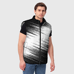 Мужской жилет Белые помехи, цвет: 3D-светло-серый — фото 2