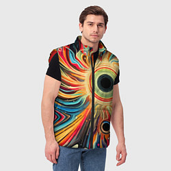 Мужской жилет Space abstraction - ai art, цвет: 3D-красный — фото 2