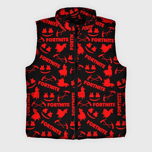 Мужской жилет Fortnite pattern logo marshmello / 3D-Черный – фото 1