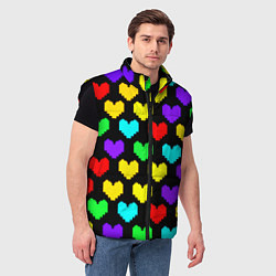 Мужской жилет Undertale heart pattern, цвет: 3D-черный — фото 2