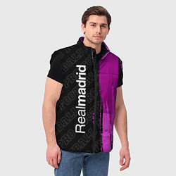 Мужской жилет Real Madrid pro football по-вертикали, цвет: 3D-черный — фото 2