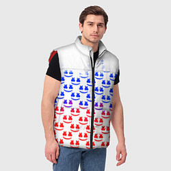 Мужской жилет Marshmello russia color, цвет: 3D-красный — фото 2