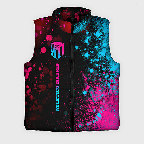 Мужской жилет Atletico Madrid - neon gradient по-вертикали / 3D-Черный – фото 1