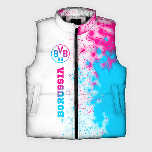 Мужской жилет Borussia neon gradient style по-вертикали / 3D-Черный – фото 1
