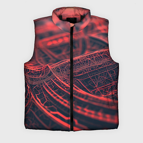 Мужской жилет Раскаленные линии / 3D-Черный – фото 1