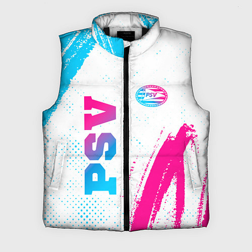 Мужской жилет PSV neon gradient style вертикально / 3D-Черный – фото 1