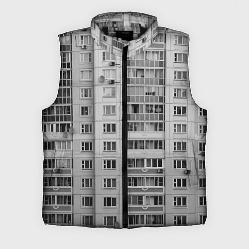Мужской жилет Эстетика панельки / 3D-Черный – фото 1