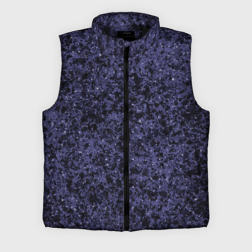 Мужской жилет Абстракция брызги фиолетовый / 3D-Черный – фото 1