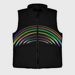 Мужской жилет Радужные линии, цвет: 3D-черный