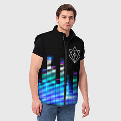 Мужской жилет In Flames эквалайзер, цвет: 3D-черный — фото 2