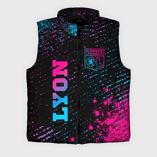 Мужской жилет Lyon - neon gradient вертикально / 3D-Черный – фото 1