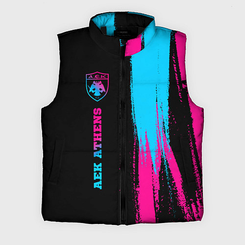 Мужской жилет AEK Athens - neon gradient по-вертикали / 3D-Черный – фото 1