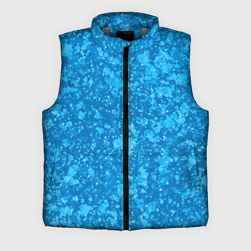 Мужской жилет Ярко-голубой абстракция космический / 3D-Светло-серый – фото 1