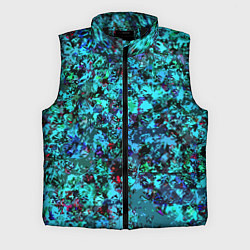 Мужской жилет Абстракция яркий бирюзовый