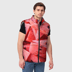 Мужской жилет Арбузные ломти, цвет: 3D-светло-серый — фото 2