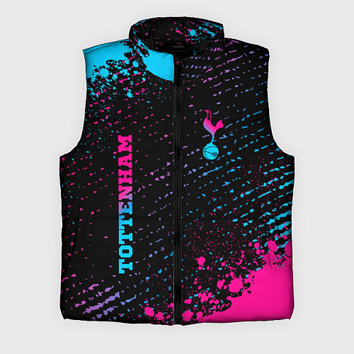 Мужской жилет Tottenham - neon gradient вертикально / 3D-Черный – фото 1