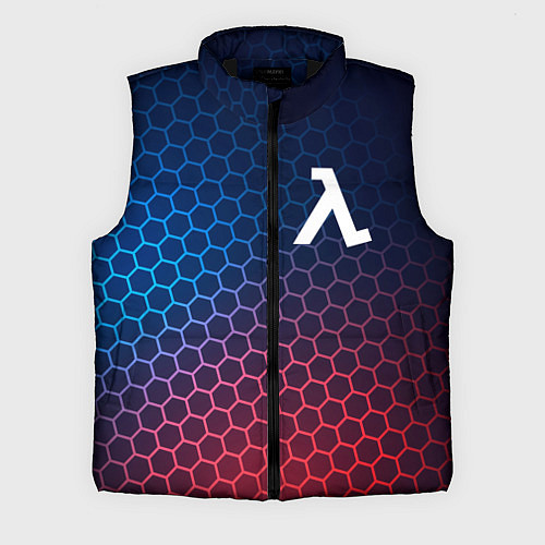 Мужской жилет Half-Life неоновые соты / 3D-Черный – фото 1