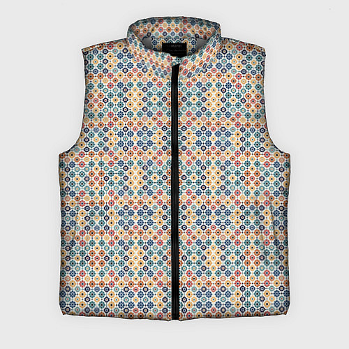 Мужской жилет Марокканский узор / 3D-Светло-серый – фото 1