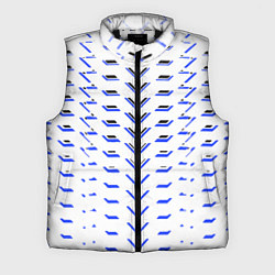 Мужской жилет Чёрные и синие полосы на белом фоне