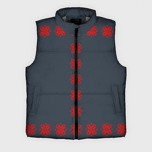 Мужской жилет Этно - темный / 3D-Светло-серый – фото 1