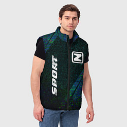 Мужской жилет Zotye sport glitch blue, цвет: 3D-черный — фото 2
