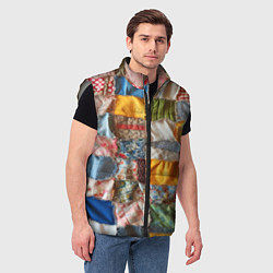 Мужской жилет Patchwork - ai art, цвет: 3D-светло-серый — фото 2