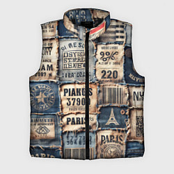 Мужской жилет Пэчворк джинсы из Парижа, цвет: 3D-черный