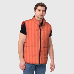 Мужской жилет Полосатый розово-оранжевый, цвет: 3D-красный — фото 2