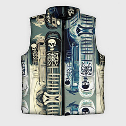 Мужской жилет Психоделика с черепами