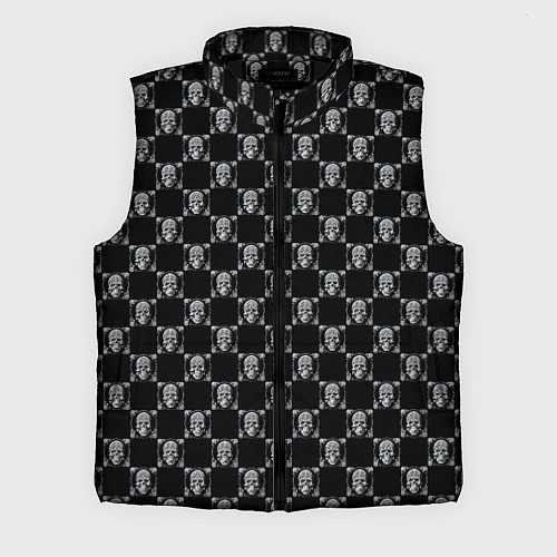 Мужской жилет Mechanic skull / 3D-Черный – фото 1