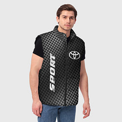 Мужской жилет Toyota sport carbon, цвет: 3D-черный — фото 2
