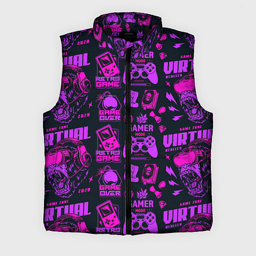 Мужской жилет Virtual reality lettering / 3D-Черный – фото 1