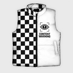 Мужской жилет Content Warning шашечки, цвет: 3D-черный