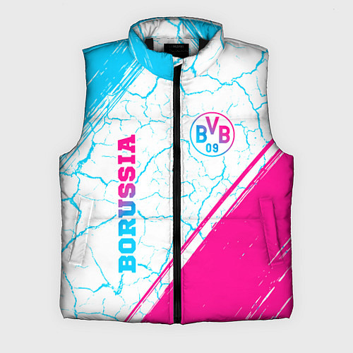 Мужской жилет Borussia neon gradient style вертикально / 3D-Черный – фото 1