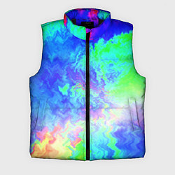 Мужской жилет Сине-зелёная кислота тай-дай