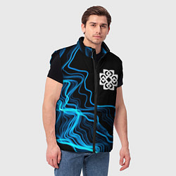 Мужской жилет Breaking Benjamin sound wave, цвет: 3D-черный — фото 2