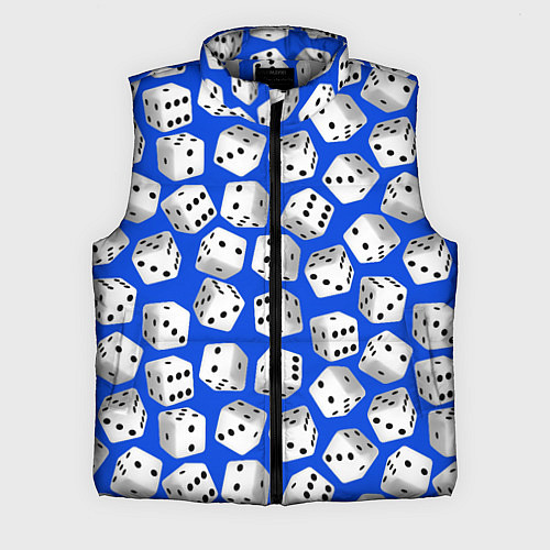 Мужской жилет Игральные кубики узор / 3D-Светло-серый – фото 1