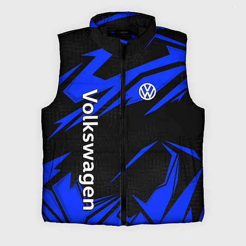 Мужской жилет Volkswagen - blue stripes / 3D-Черный – фото 1