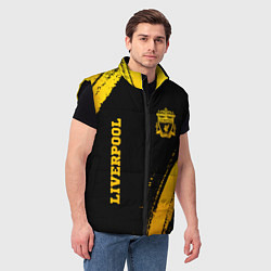 Мужской жилет Liverpool - gold gradient вертикально, цвет: 3D-черный — фото 2