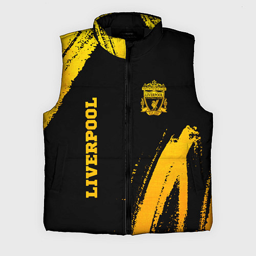 Мужской жилет Liverpool - gold gradient вертикально / 3D-Черный – фото 1