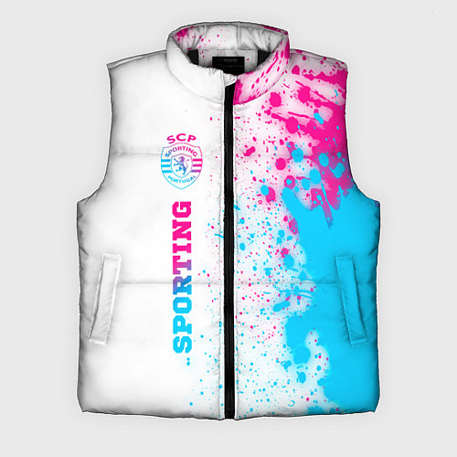 Мужской жилет Sporting neon gradient style по-вертикали / 3D-Черный – фото 1