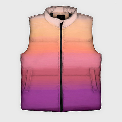 Мужской жилет Абстракция градиент на закате дня / 3D-Черный – фото 1