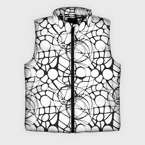 Мужской жилет Абстрактный нейрографический узор / 3D-Черный – фото 1