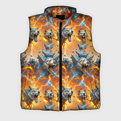 Мужской жилет Волки и камни