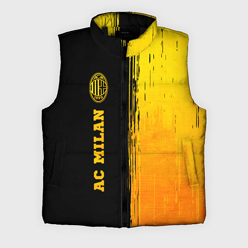 Мужской жилет AC Milan - gold gradient по-вертикали / 3D-Черный – фото 1