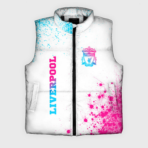 Мужской жилет Liverpool neon gradient style вертикально / 3D-Черный – фото 1