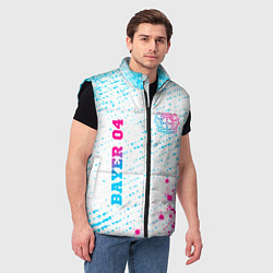 Мужской жилет Bayer 04 neon gradient style вертикально, цвет: 3D-черный — фото 2